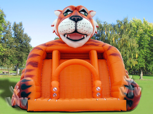 Themed VIV inflatable bounce castle with colourful artwork