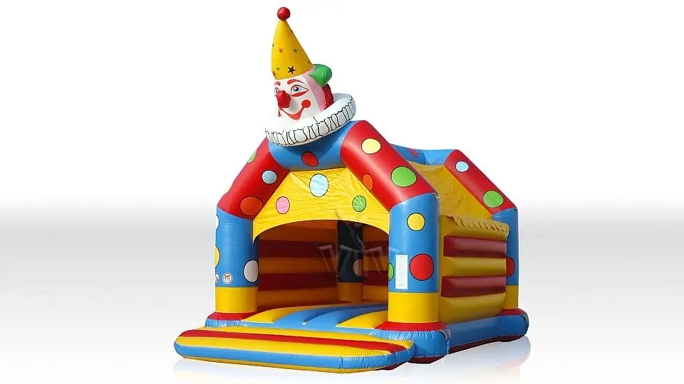 Bounce Clown with roof and figures commercial inflatable bounce