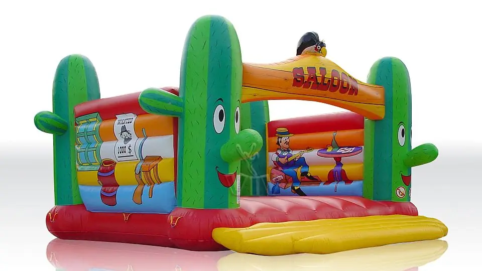 Bounce Saloon Cactus 7 x 6 without roof commercial inflatable bounce