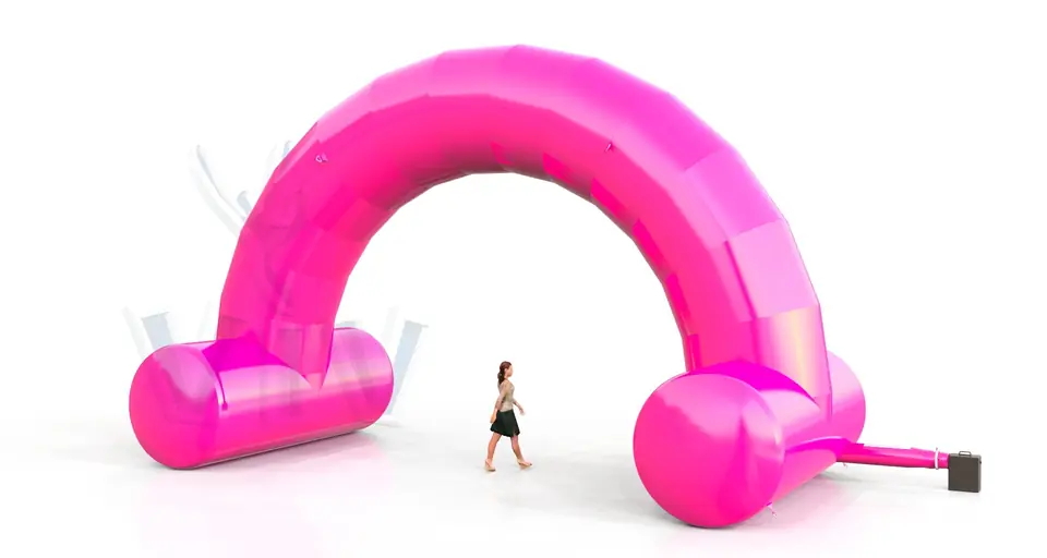 Arch gate self - standing 10 m commercial promotional inflatable gate