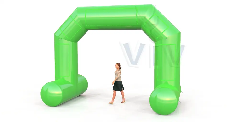 Diagonal self - standing gate 5 m commercial promotional inflatable gate