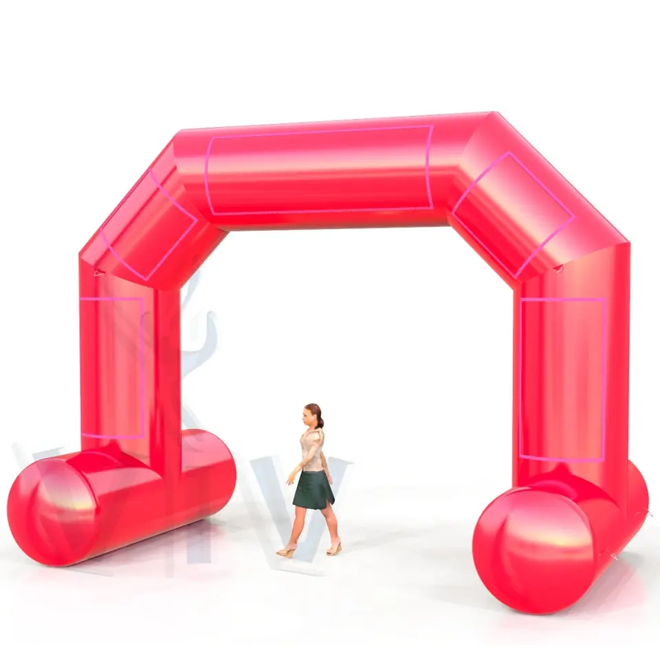 Diagonal self - standing gate 6 m commercial promotional inflatable gate