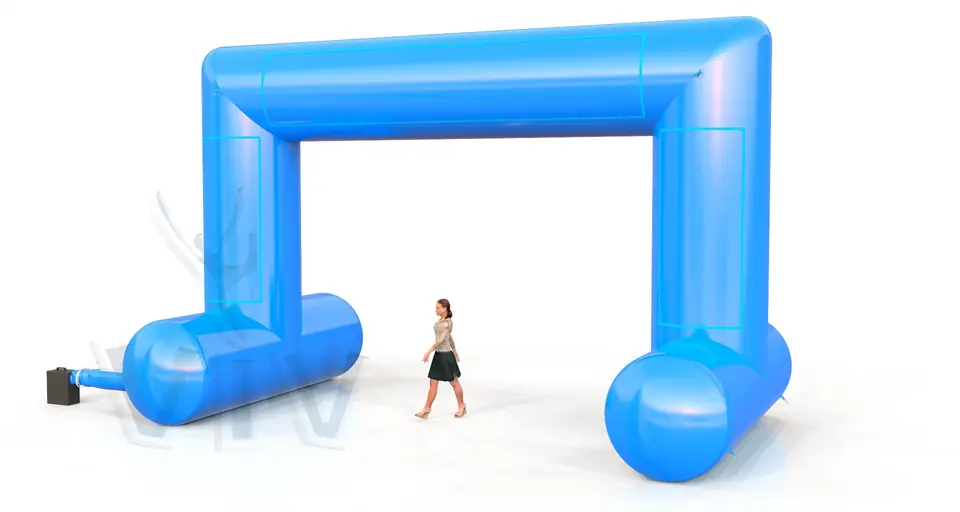 Rectangular self - standing gate 8 m commercial promotional inflatable gate