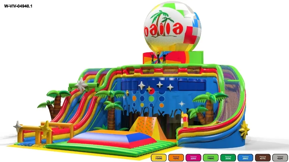 Playground Disco GIGANT 24.4 x 31.3 x 21.3 m commercial inflatable playground