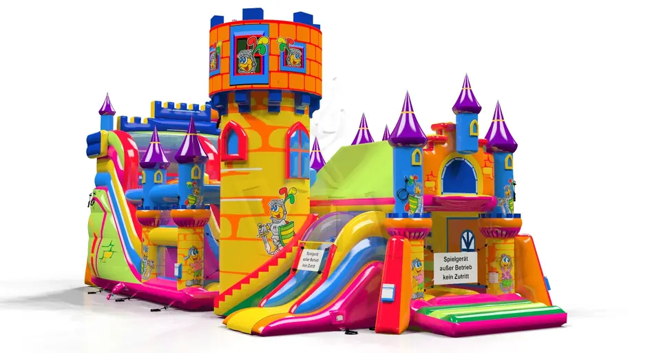 Slide Knigh's Castle with Active Center Kinderhotel commercial inflatable playground