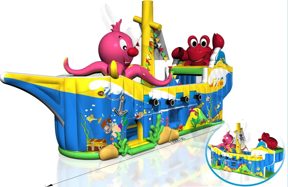 Ship Water World - Collection Unterwater World commercial inflatable ship attraction