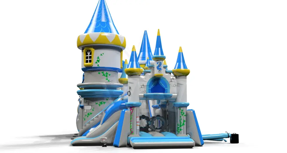 with AC Aurora Castle commercial inflatable slide